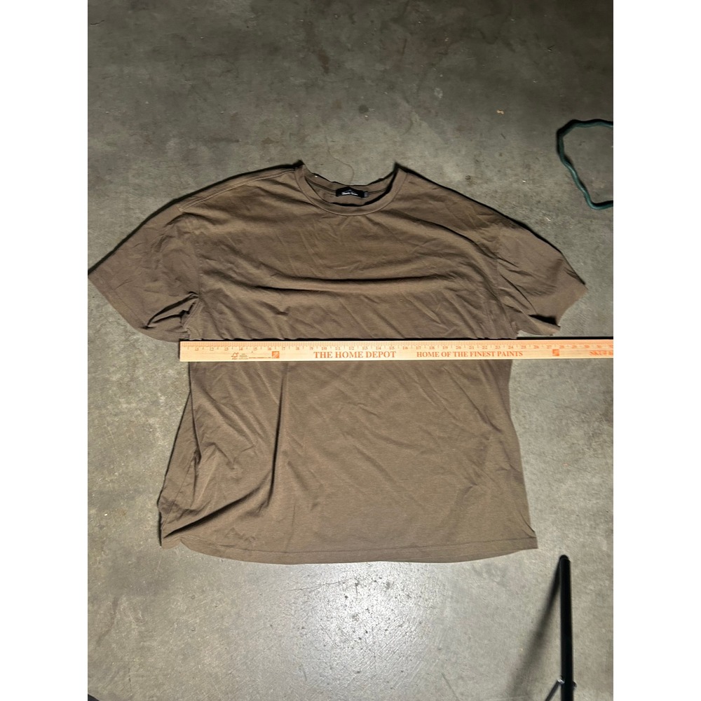 Trendy Queen Mens Oversized T-Shirt Brown Short Sleeve Crew Neck Top 2XL